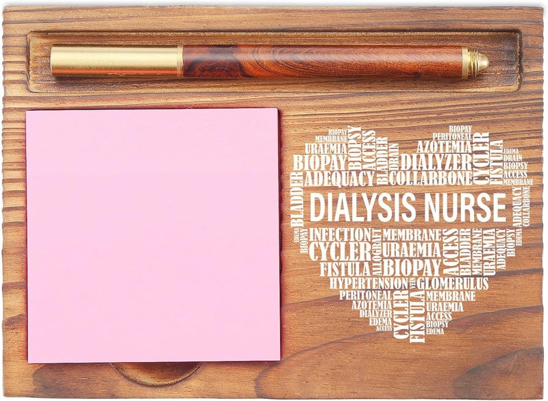 EFFJNSG Dialysis Nurse Desk Organizer, Inspirational Sticky Note Holder, Dialysis Nurse Heart Design, Gifts for Dialysis Nurses and Healthcare Workers EDP143 - Image 1